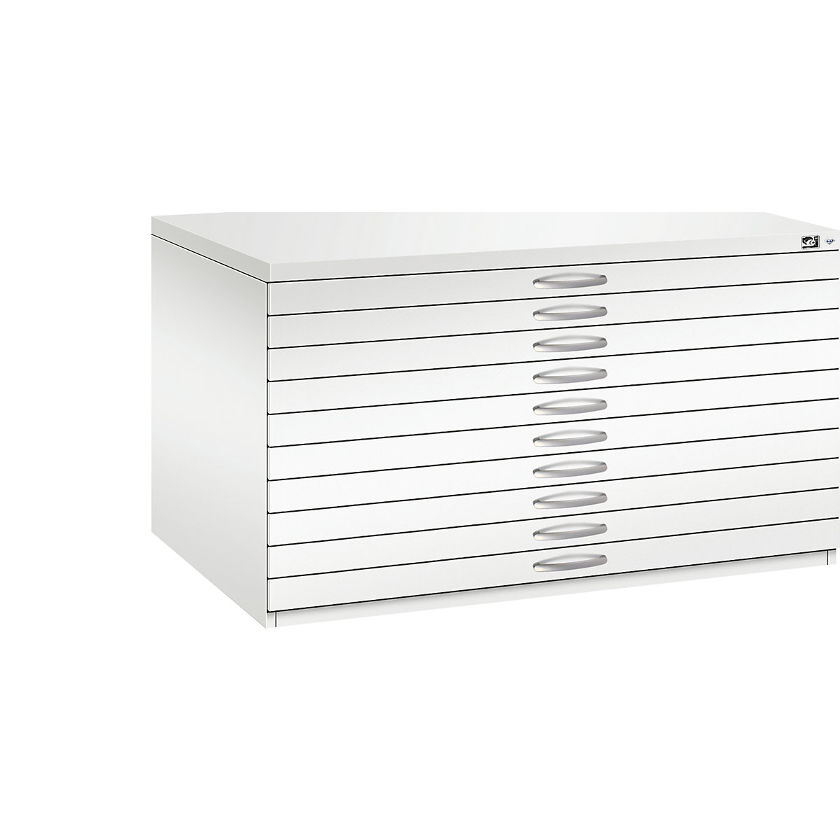 Drawing cabinet – C+P, A0, 10 drawers, height 760 mm, traffic white-16