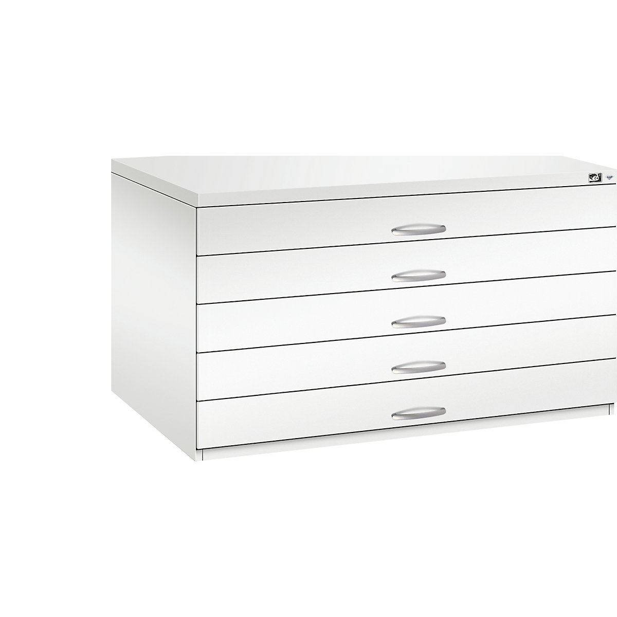 Drawing cabinet – C+P, A0, 5 drawers, height 760 mm, traffic white-18