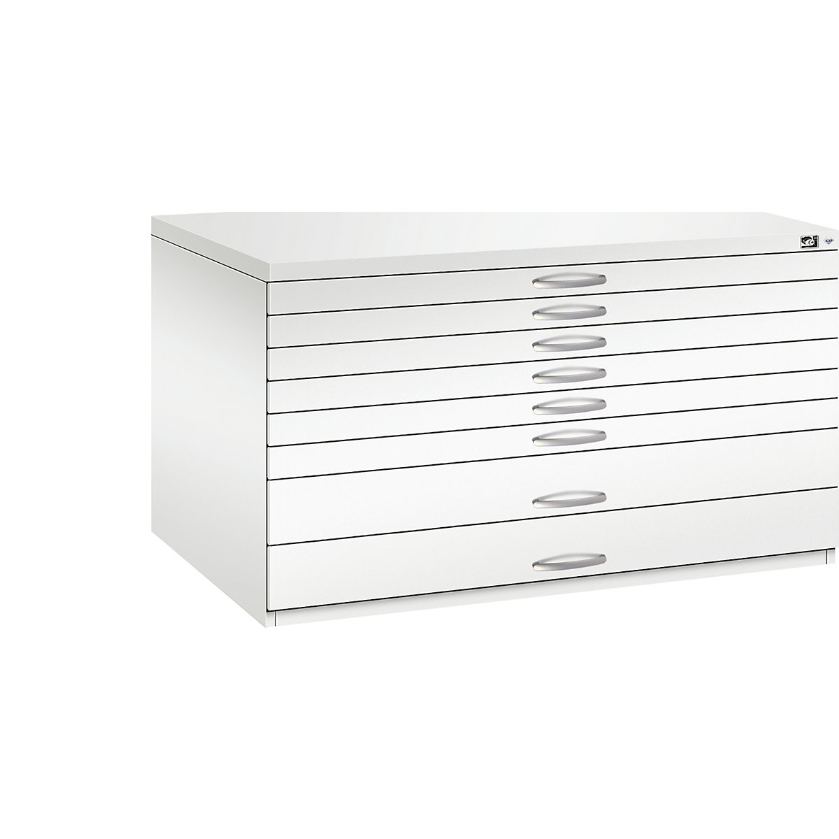 Drawing cabinet – C+P, A0, 8 drawers, height 760 mm, traffic white-16