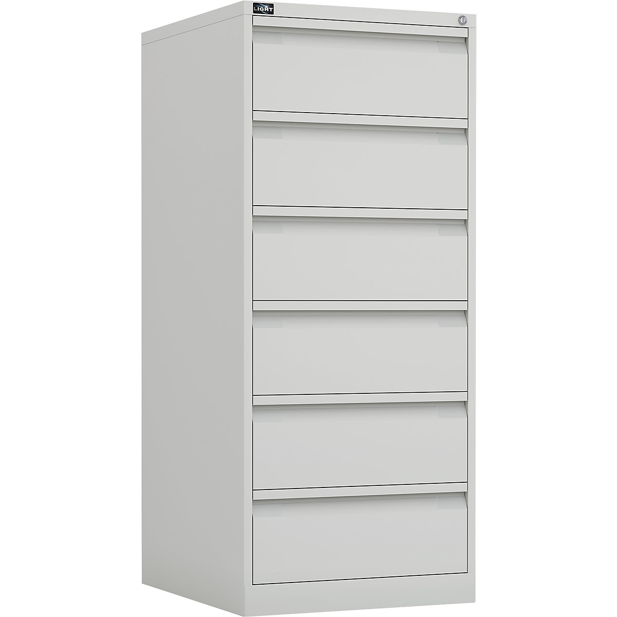 ECO card file cabinet – BISLEY, A5, 2 track, 6 drawers, pure white-8