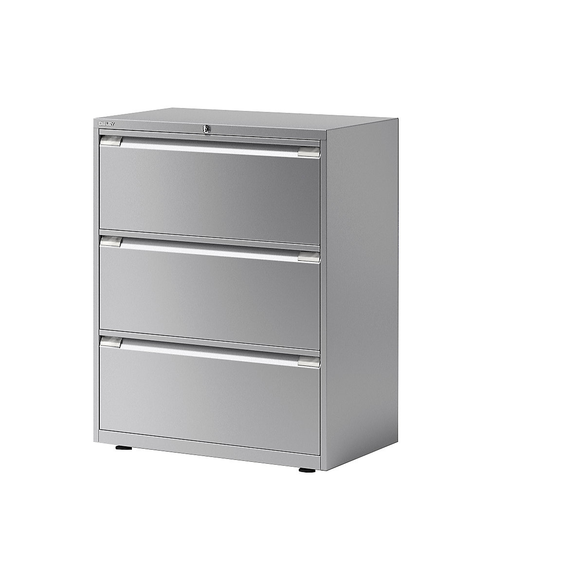 ESSENTIALS suspension filing cabinet – BISLEY, 2 rails, 3 drawers, silver-3
