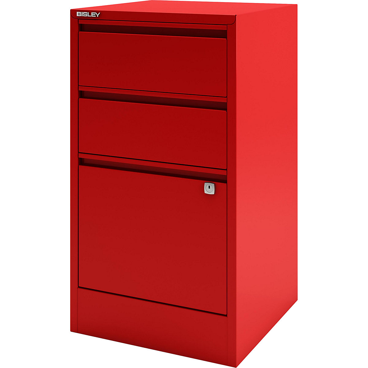 HomeFiler suspension filing cabinet – BISLEY, 2 drawers, 1 suspension file drawer, cardinal red-5