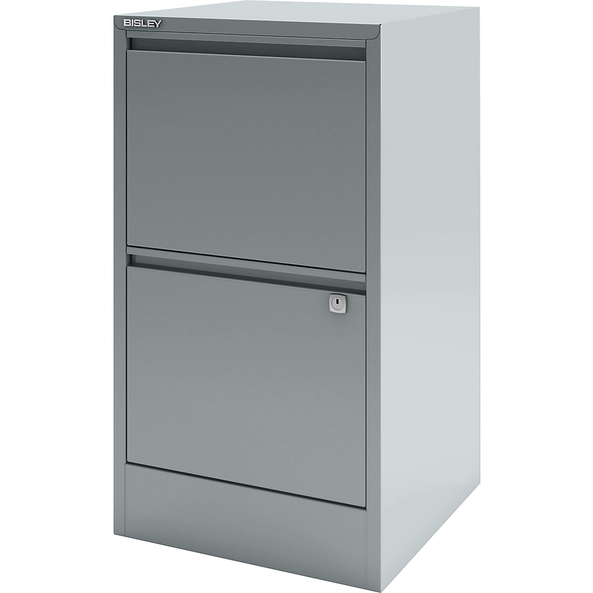 HomeFiler suspension filing cabinet – BISLEY, 2 suspension file drawers, silver-5