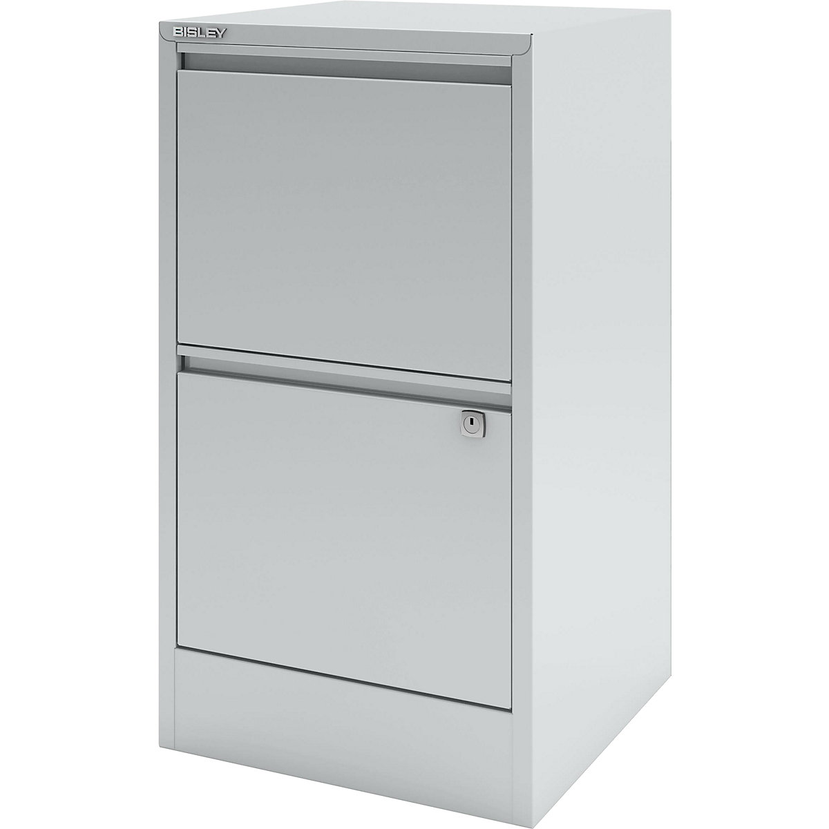 HomeFiler suspension filing cabinet – BISLEY, 2 suspension file drawers, light grey-4