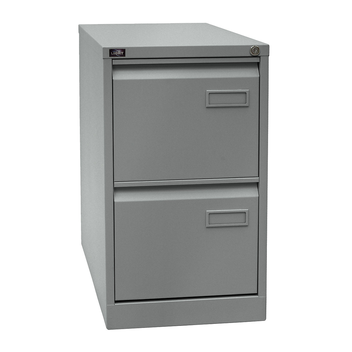 LIGHT suspension file cabinet, 1-track – BISLEY, 2 A4 drawers, silver-6