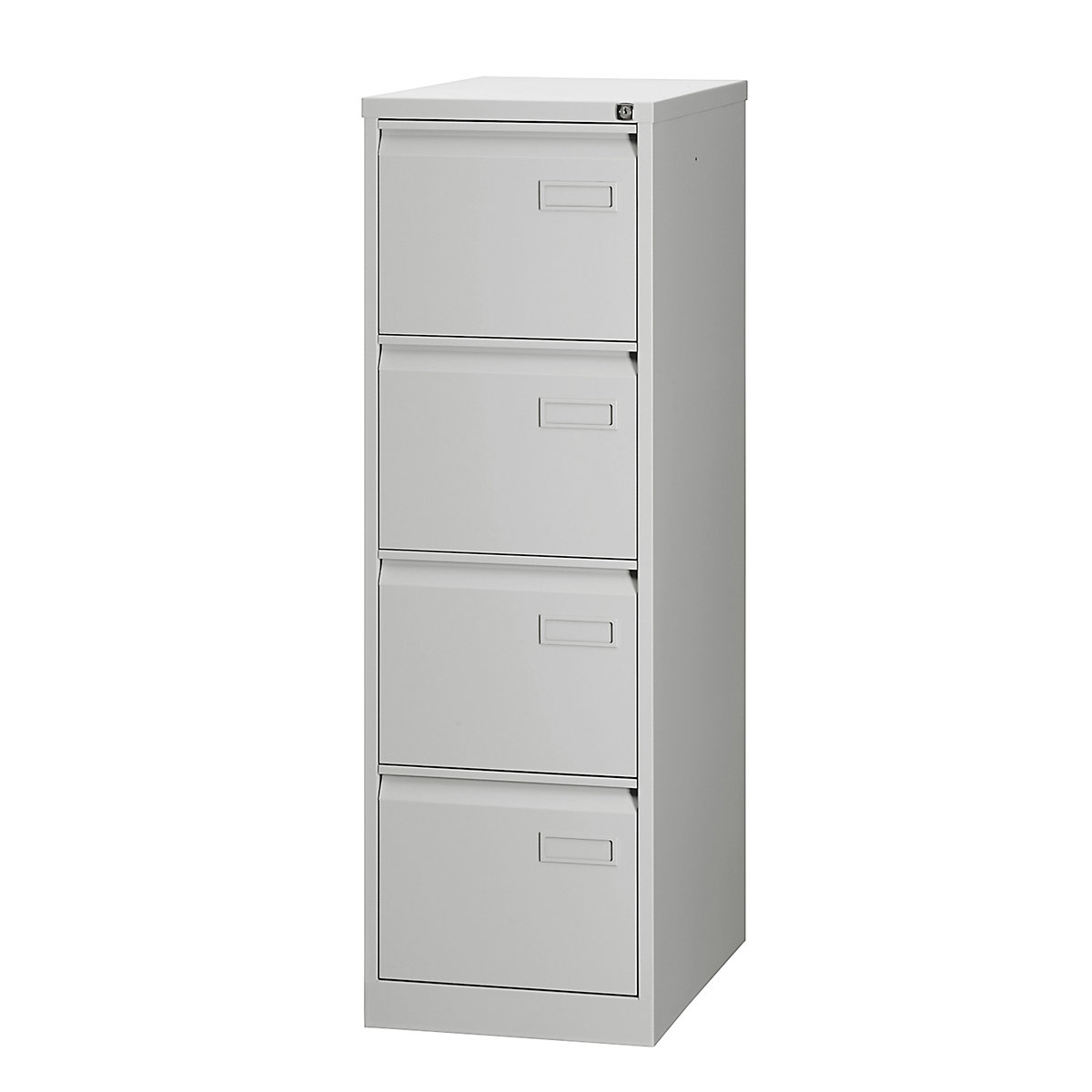 LIGHT suspension file cabinet, 1-track – BISLEY, 4 drawers, A4 landscape, light grey-5