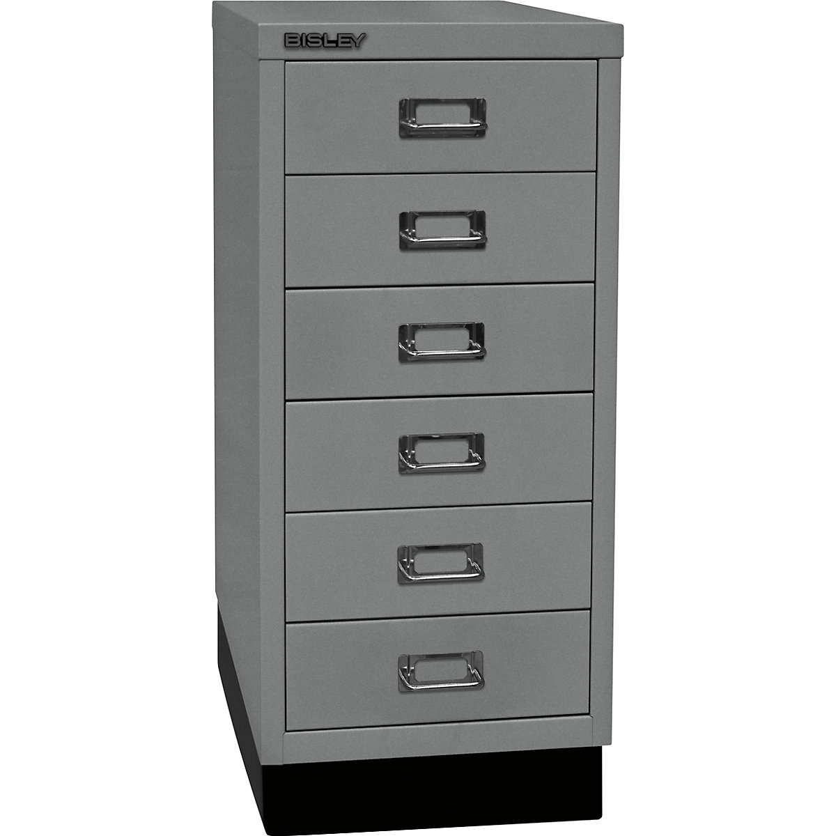 MultiDrawer™ 29 series – BISLEY, with plinth, A4, 6 drawers, silver-6