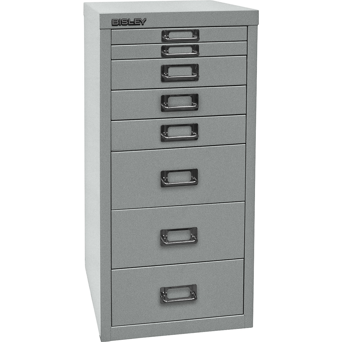 MultiDrawer™ 29 series – BISLEY, A4, 8 drawers, silver-11