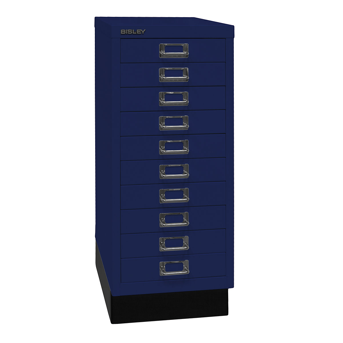 MultiDrawer™ 29 series – BISLEY, with plinth, A4, 10 drawers, oxford blue-5