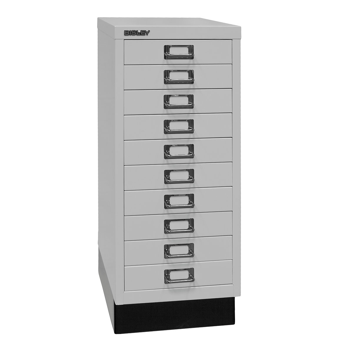 MultiDrawer™ 29 series – BISLEY, with plinth, A4, 10 drawers, light grey-2