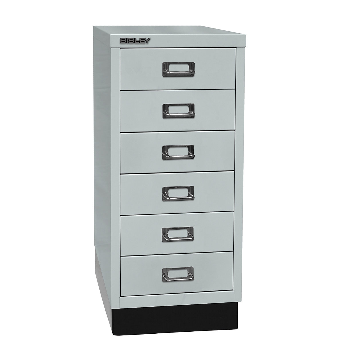 MultiDrawer™ 29 series – BISLEY, with plinth, A4, 6 drawers, light grey-2