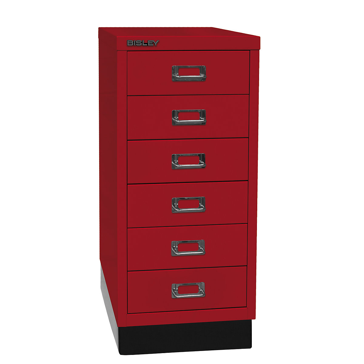 MultiDrawer™ 29 series – BISLEY, with plinth, A4, 6 drawers, cardinal red-5