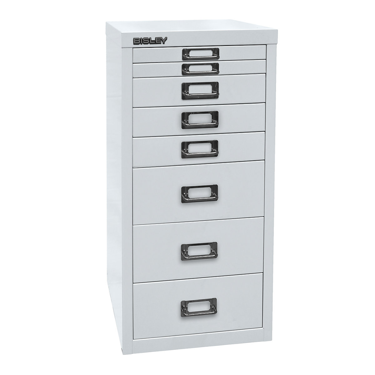 MultiDrawer™ 29 series – BISLEY, A4, 8 drawers, light grey-10