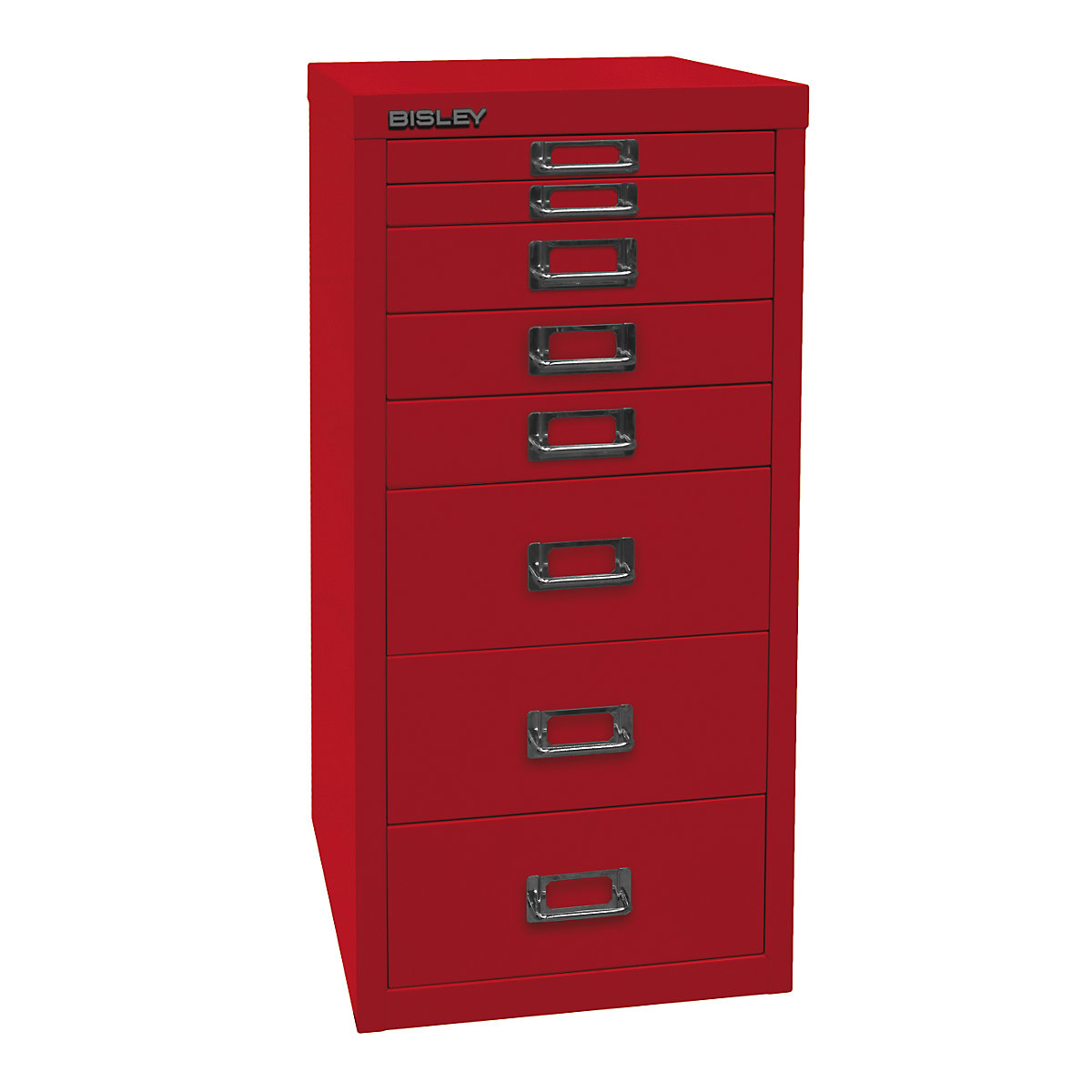 MultiDrawer™ 29 series – BISLEY, A4, 8 drawers, cardinal red-4