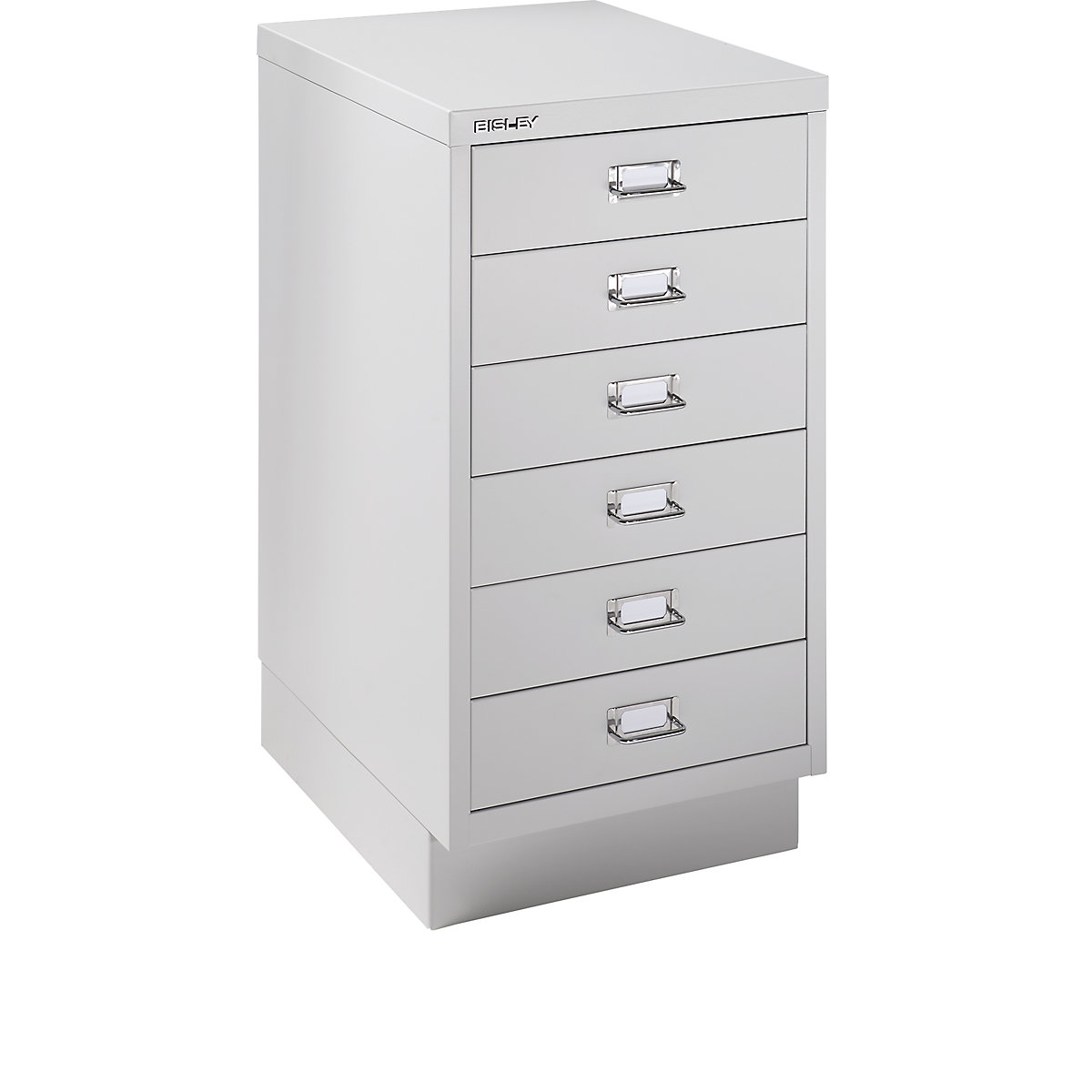 MultiDrawer™ 39 series – BISLEY, with plinth, A3, 6 drawers, light grey-5