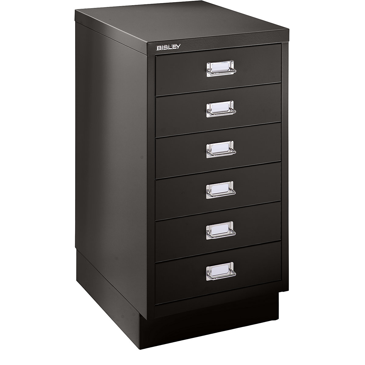MultiDrawer™ 39 series – BISLEY, with plinth, A3, 6 drawers, black-4
