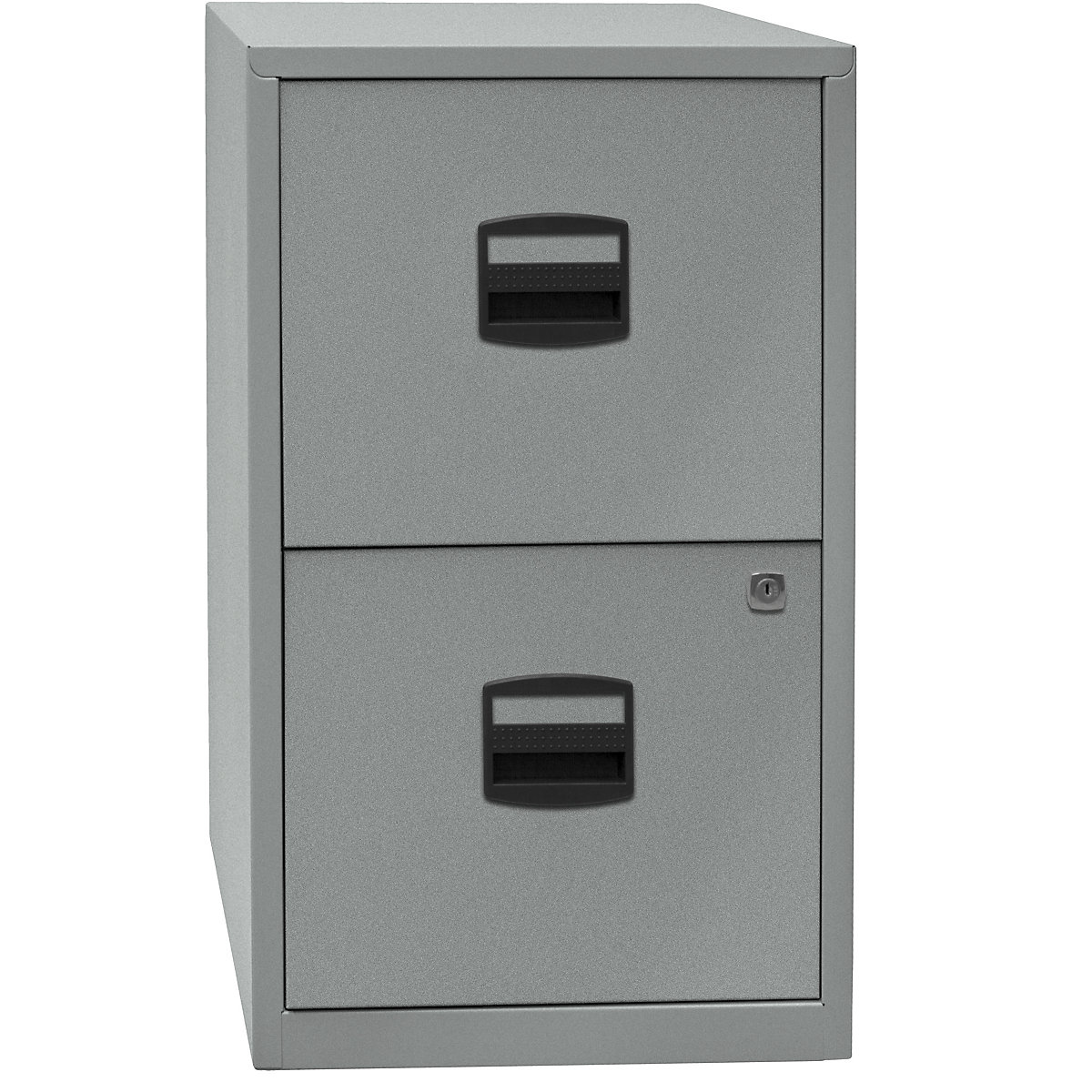 PFA suspension file cabinet – BISLEY, 2 drawers, silver-3