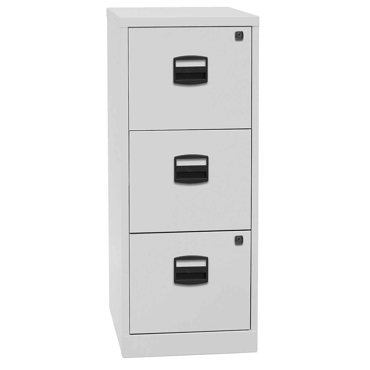 PFA suspension file cabinet – BISLEY, 3 drawers, light grey-4