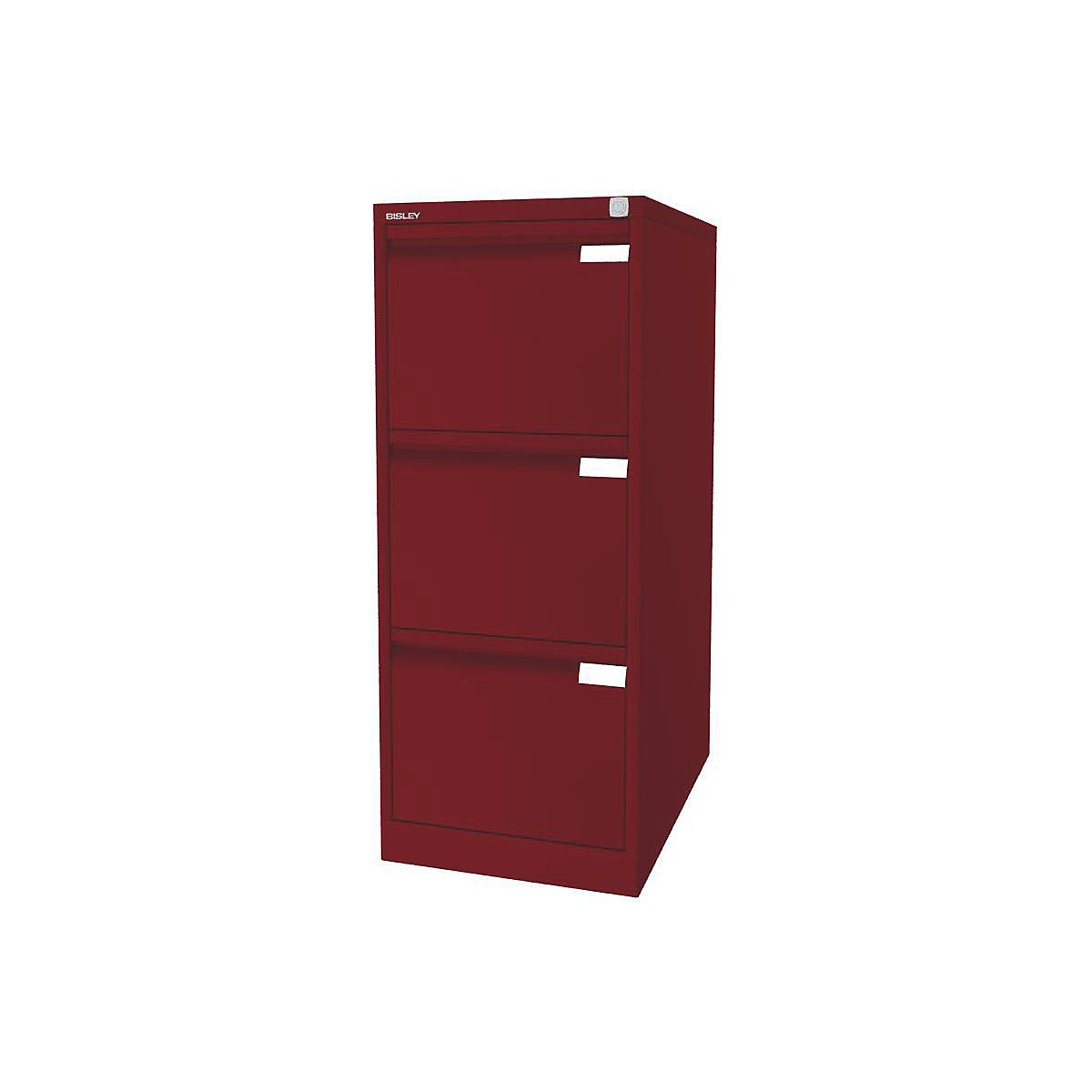 Suspension file cabinet, 1-track – BISLEY, 3 A4 drawers, cardinal red-18