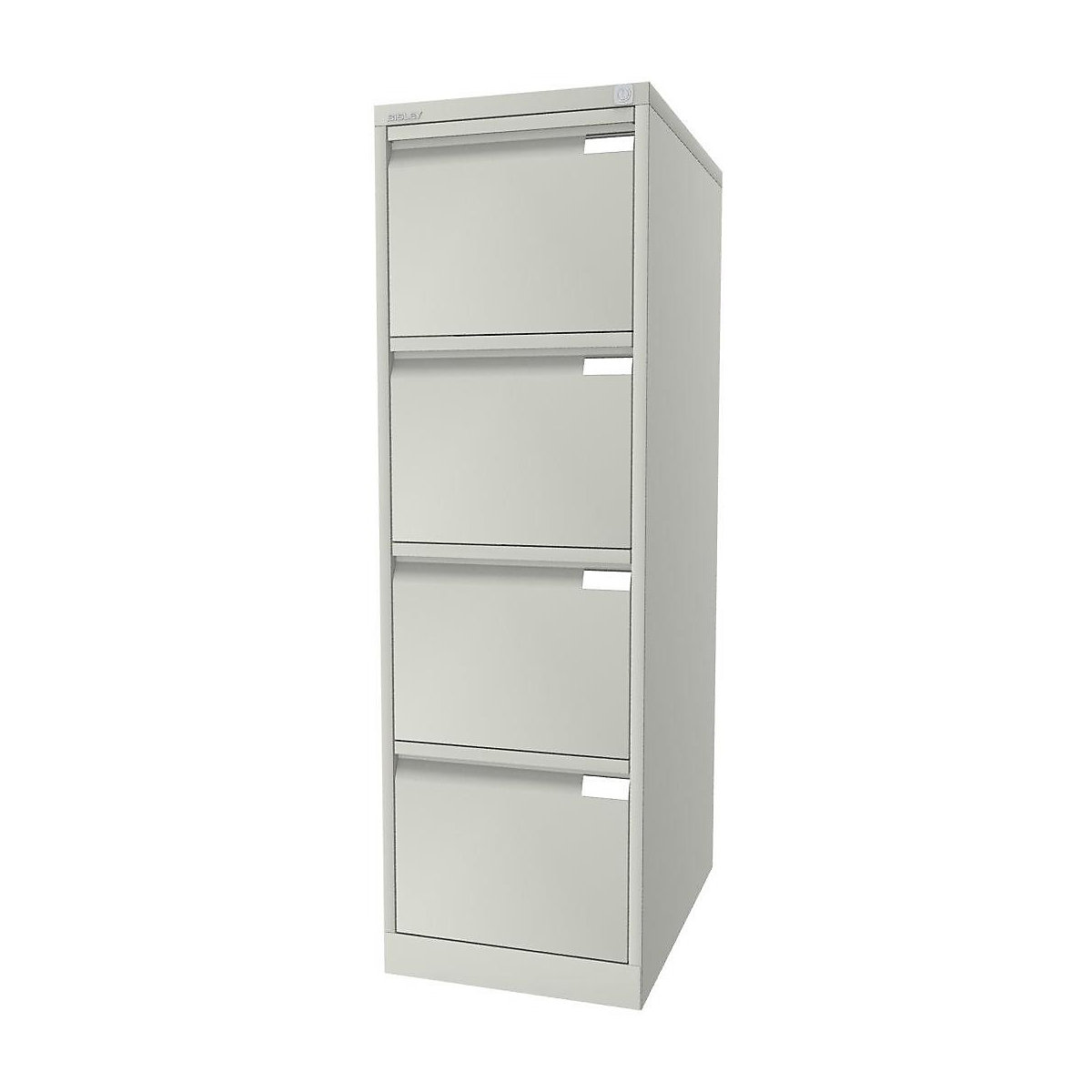 Suspension file cabinet, 1-track – BISLEY, 4 A4 drawers, pure white-16
