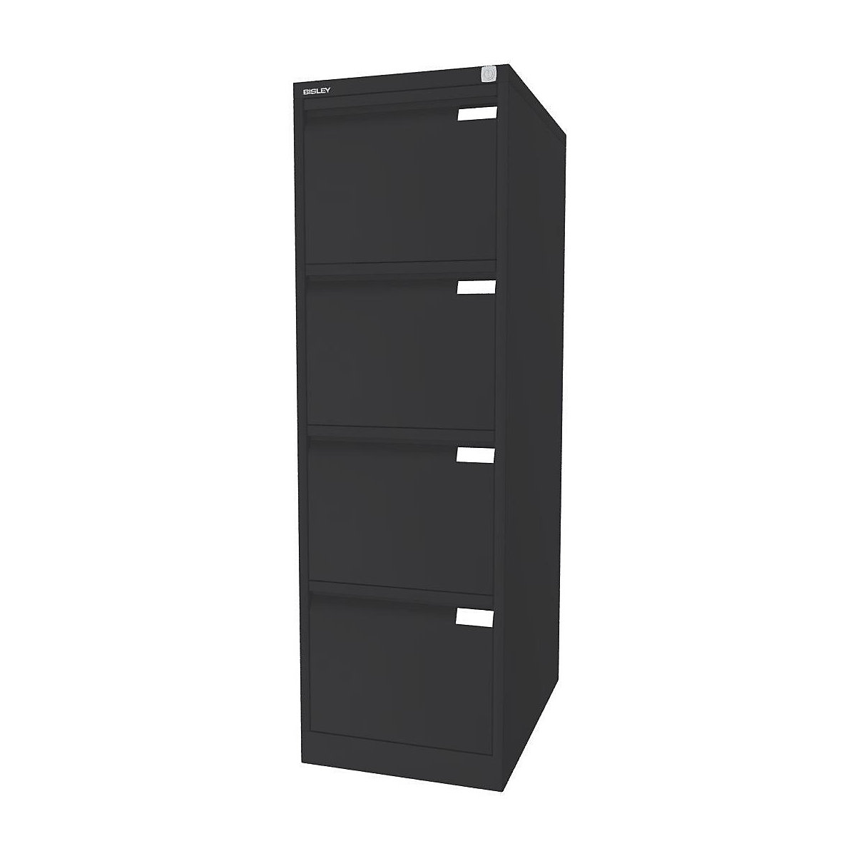 Suspension file cabinet, 1-track – BISLEY, 4 A4 drawers, charcoal-13