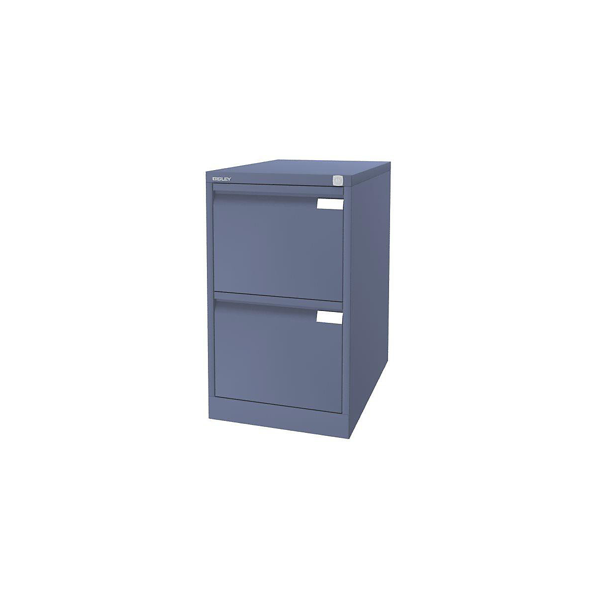 Suspension file cabinet, 1-track – BISLEY, 2 A4 drawers, blue-12