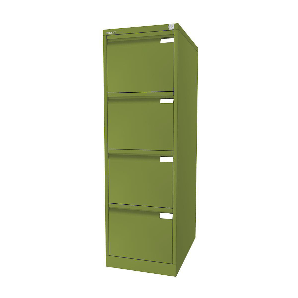 Suspension file cabinet, 1-track – BISLEY, 4 A4 drawers, green-15