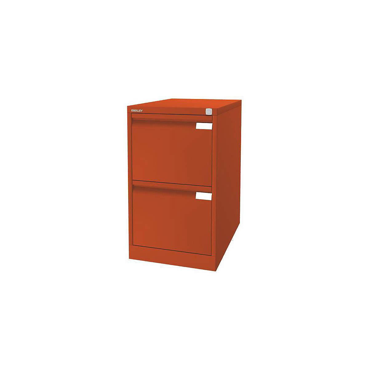 Suspension file cabinet, 1-track – BISLEY, 2 A4 drawers, orange-11