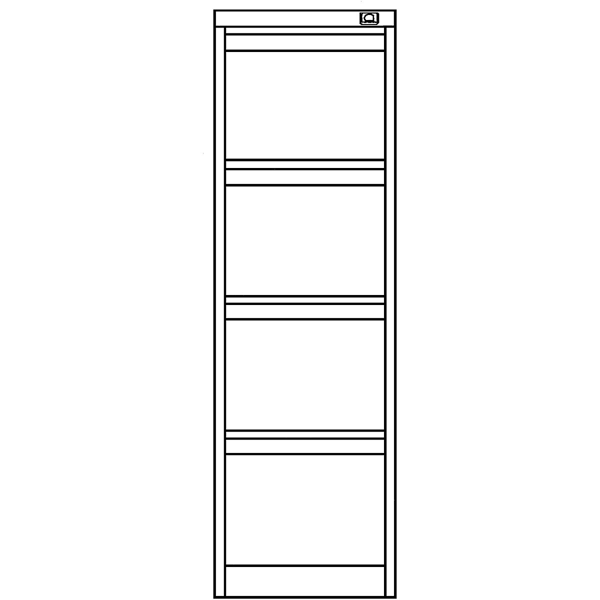Suspension file cabinet, 1-track – BISLEY (Product illustration 30)-29