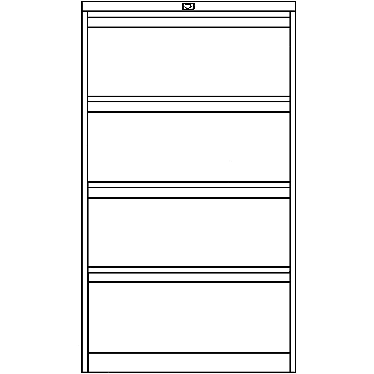 Suspension file cabinet, 2-track – BISLEY (Product illustration 22)-21