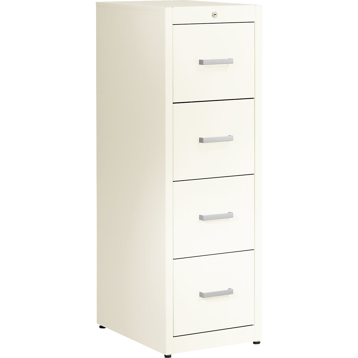 Suspension file cabinet, bar handles – mauser, 4 drawers, soft retraction mechanism, 1-track, pure white-6