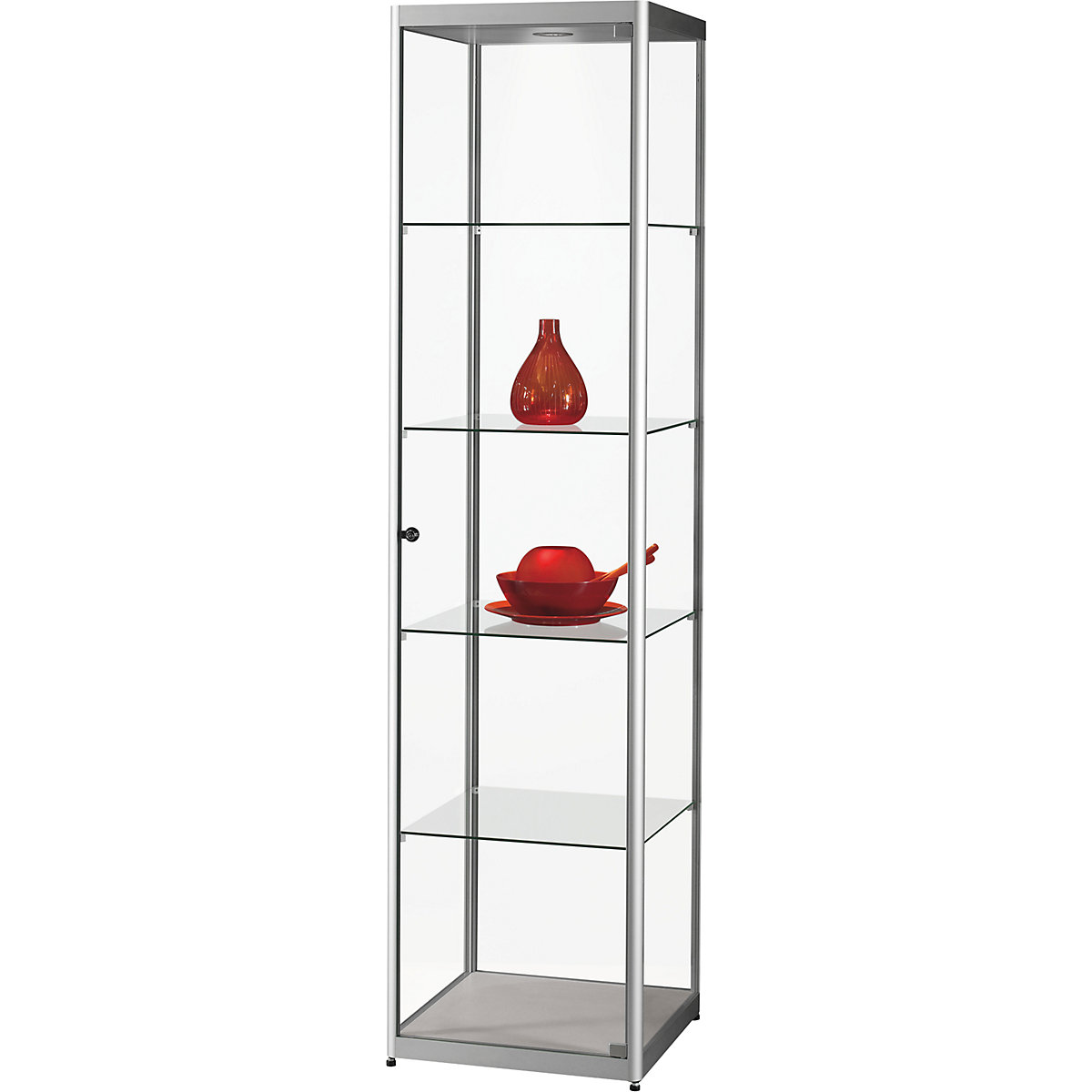 Glass cabinet with LED ceiling spotlight, 1 x 5 W, height 2000 mm, WxD 500 x 500 mm-4