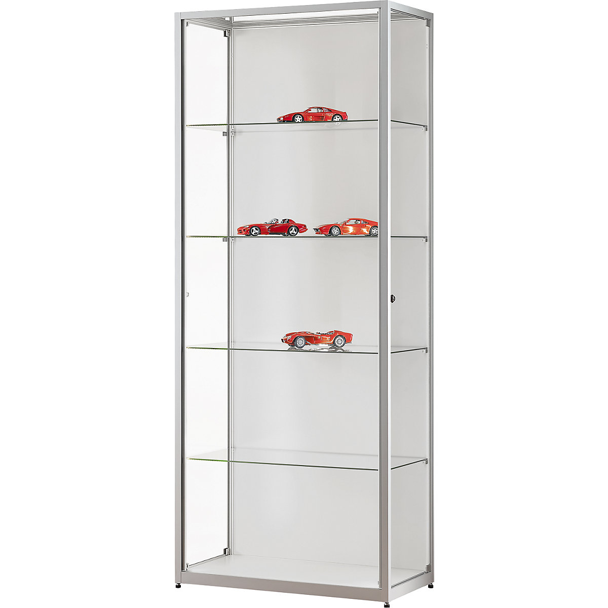 Glass cabinet with LED lighting, height 1984 mm, with hinged doors, width 800 mm-2