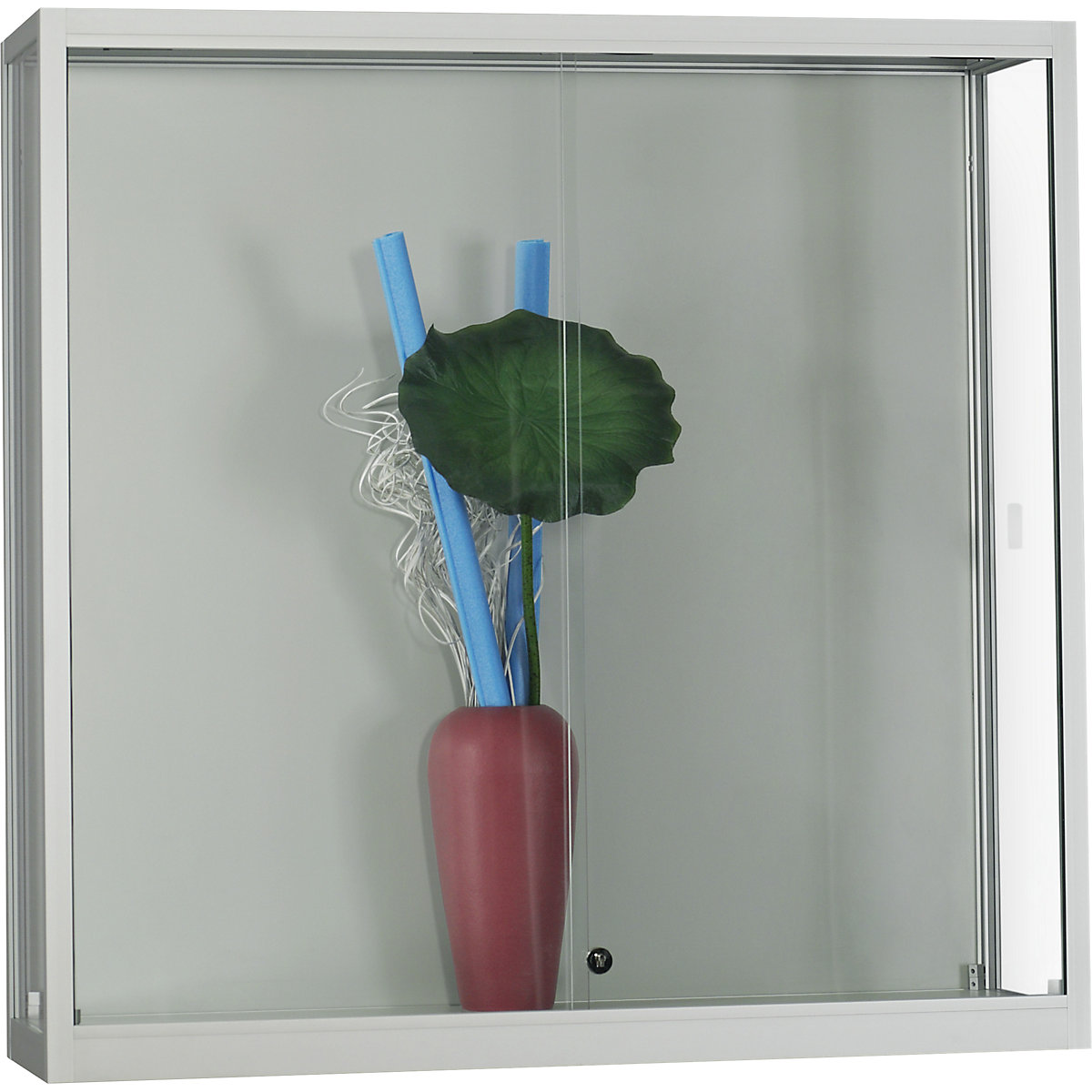 Wall mounted glass cabinet, width 1000 mm, without lighting