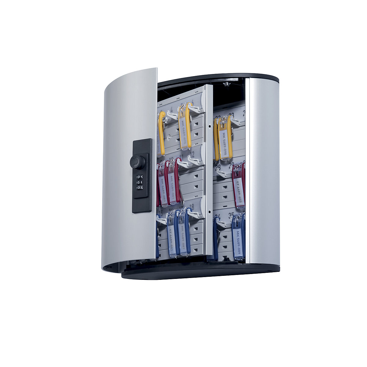 Designer key cabinet – DURABLE, with combination lock, HxWxD 280 x 300 x 118 mm, 36 hooks-6