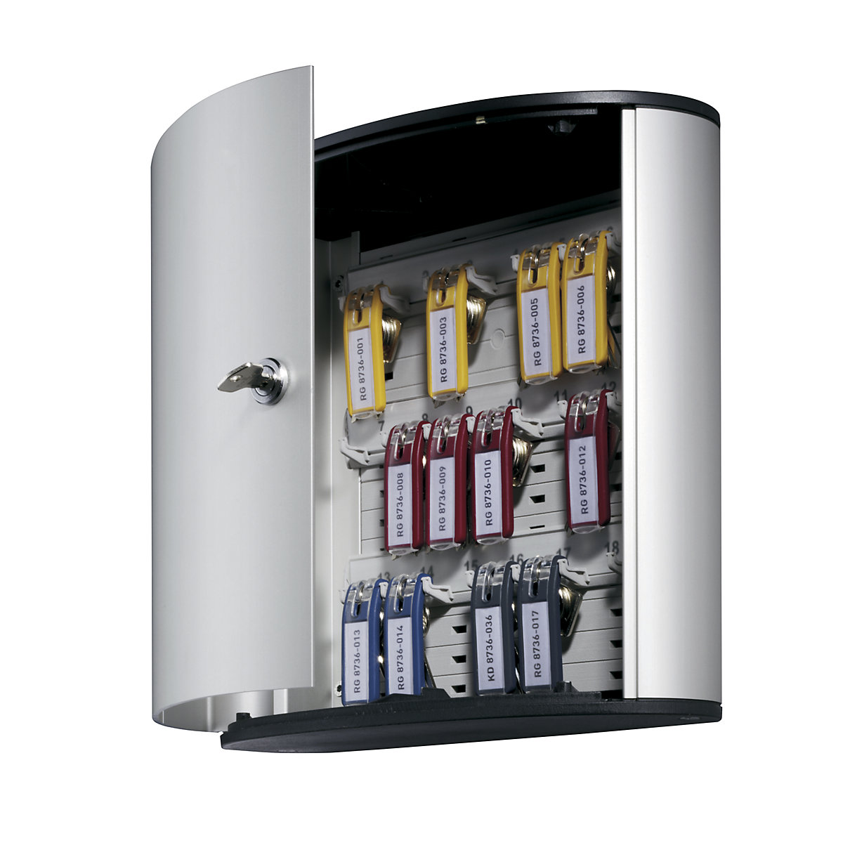Designer key cabinet – DURABLE, with security cylinder lock, HxWxD 280 x 300 x 118 mm, 18 hooks-6