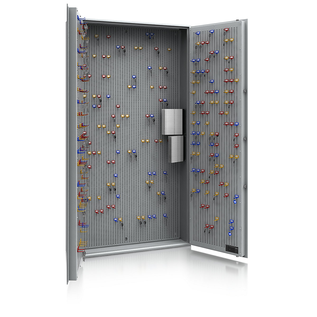 Key safe, security level A and Euro standard S1, light grey, HxWxD 1800 x 1000 x 200 mm, for up to 1000 hooks-6