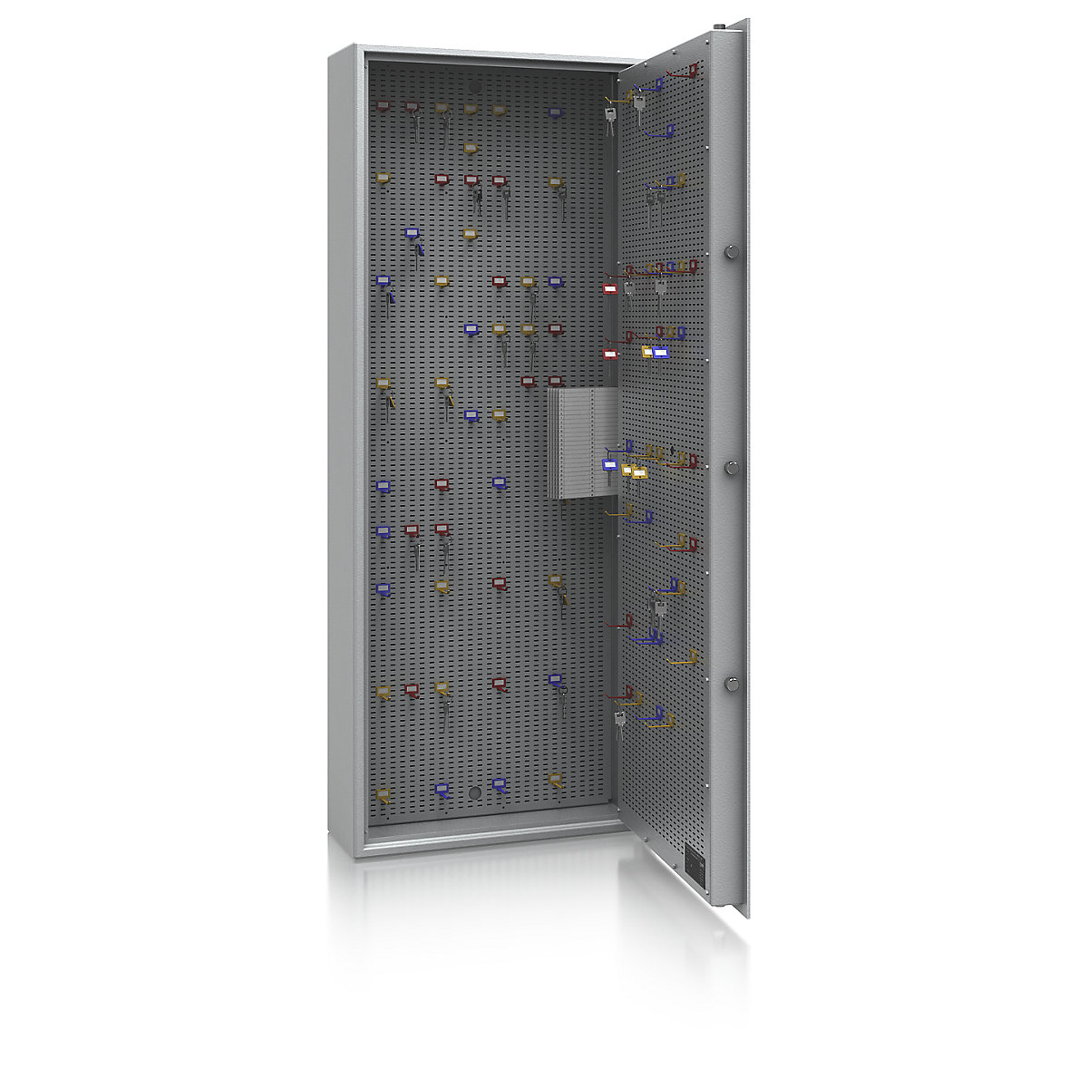 Key safe, security level A and Euro standard S1, light grey, HxWxD 1500 x 600 x 200 mm, for up to 450 hooks-9