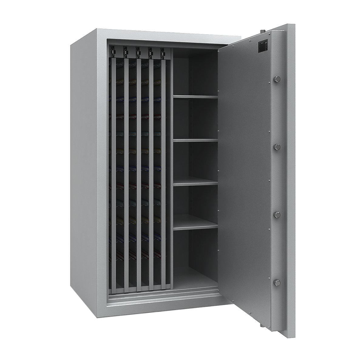 Key safe with extendable intermediate panels, VDMA B and Euro standard S2, 1950 hooks, 4 shelves, HxWxD 1506 x 836 x 700 mm-9