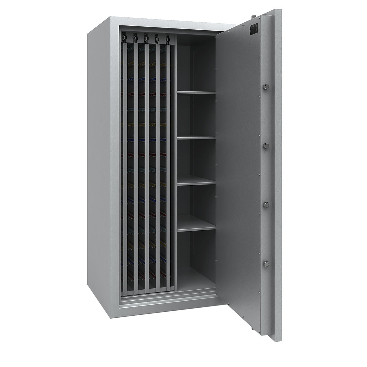Key safe with extendable intermediate panels, VDMA B and Euro standard S2, 2400 hooks, 4 shelves, HxWxD 1806 x 836 x 700 mm-12