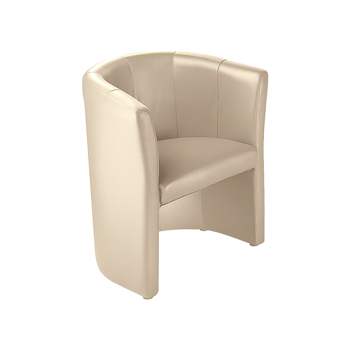 Club armchairs, polyurethane cover, beige-3
