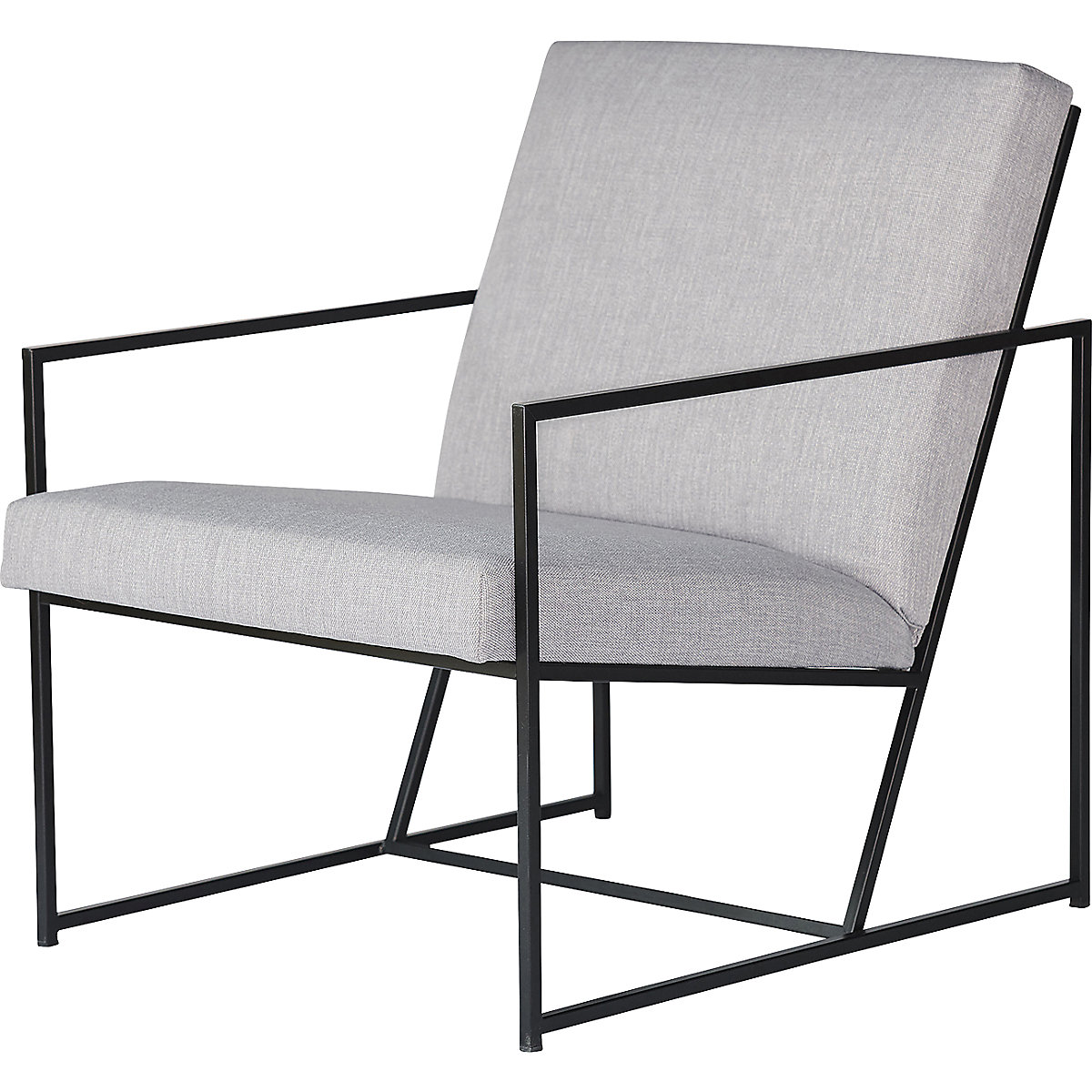 STYLE armchair, black frame, grey-8