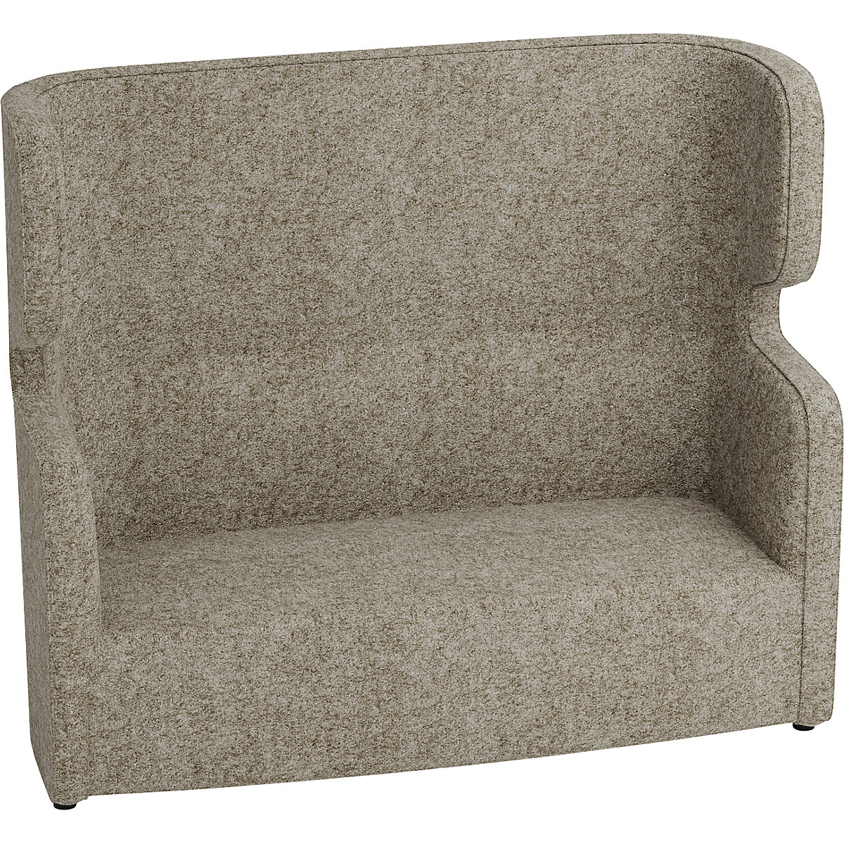 VIVO acoustic sofa – BISLEY, two-seater with high back rest, beige-11