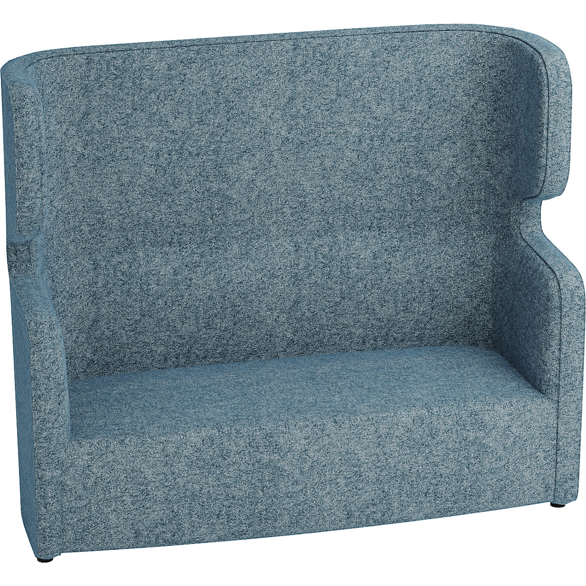 VIVO acoustic sofa – BISLEY, two-seater with high back rest, light blue-10