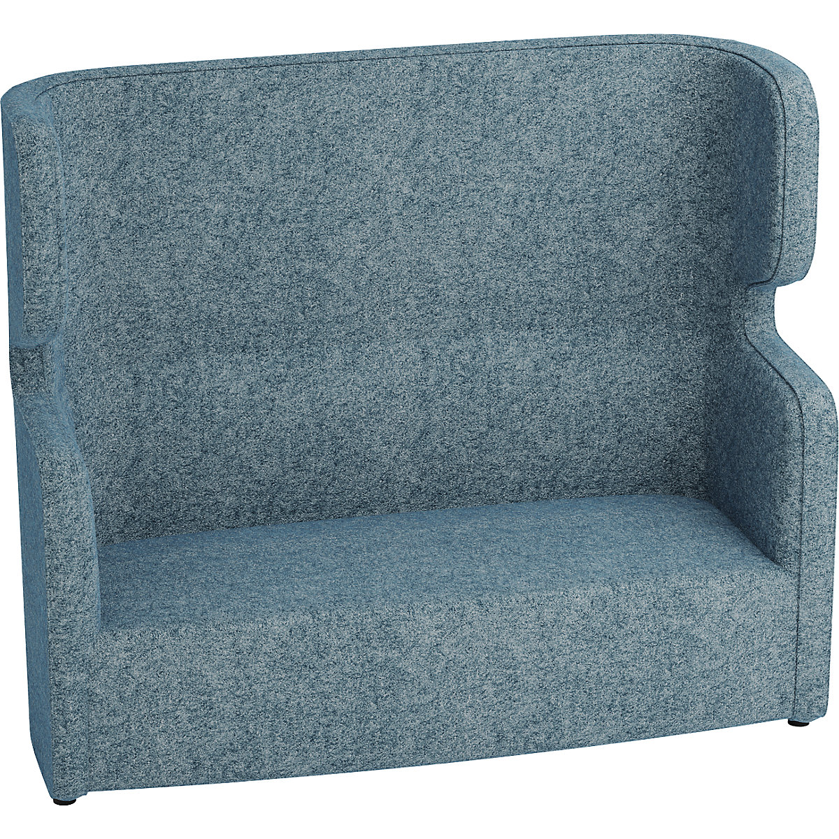 VIVO acoustic sofa – BISLEY, two-seater with high back rest, light blue