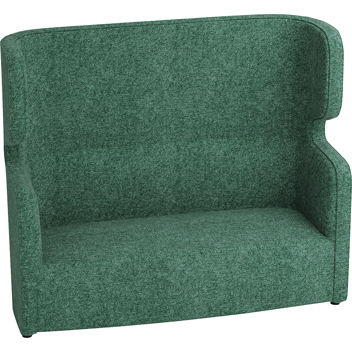 VIVO acoustic sofa – BISLEY, two-seater with high back rest, turquoise