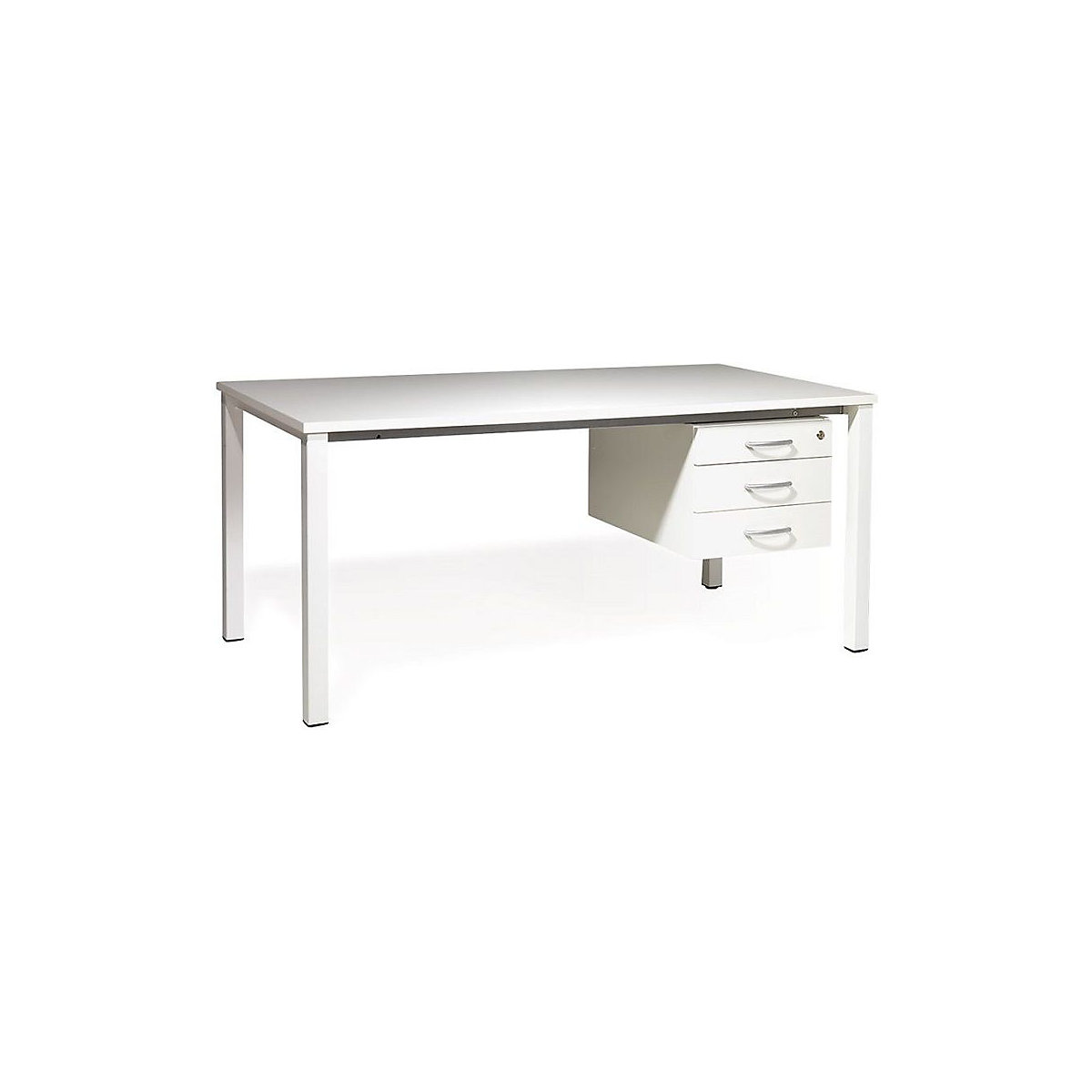 Base cupboard for Desk Duo, WxD 428 x 600 mm, brushed white-5