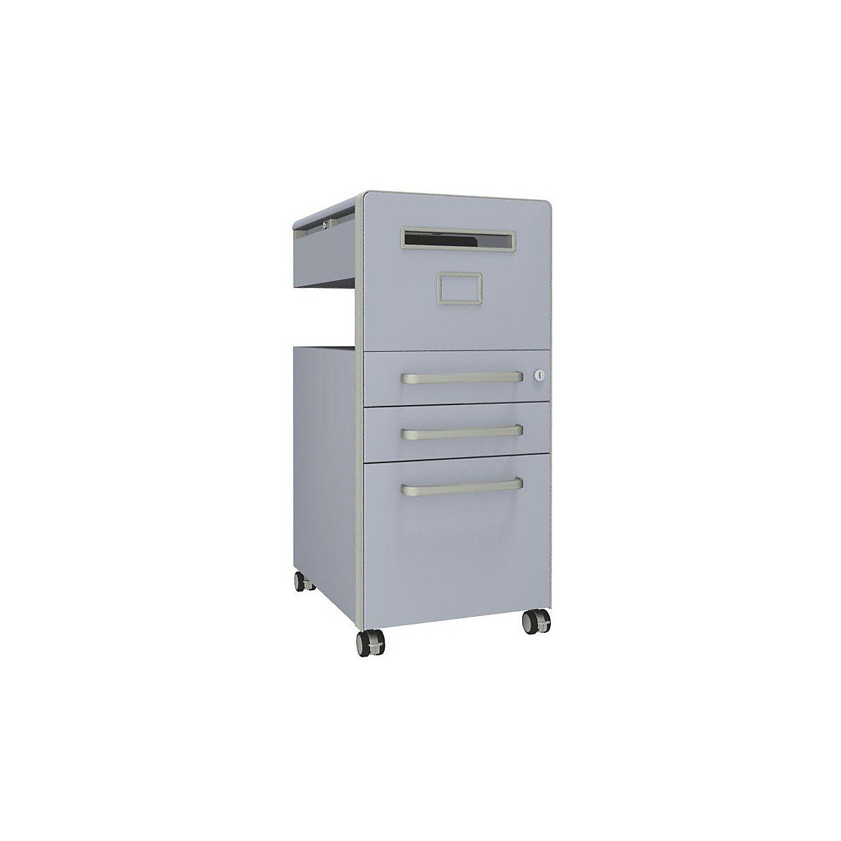 Bite™ pedestal furniture, with 1 pin board, opens on the right side - BISLEY