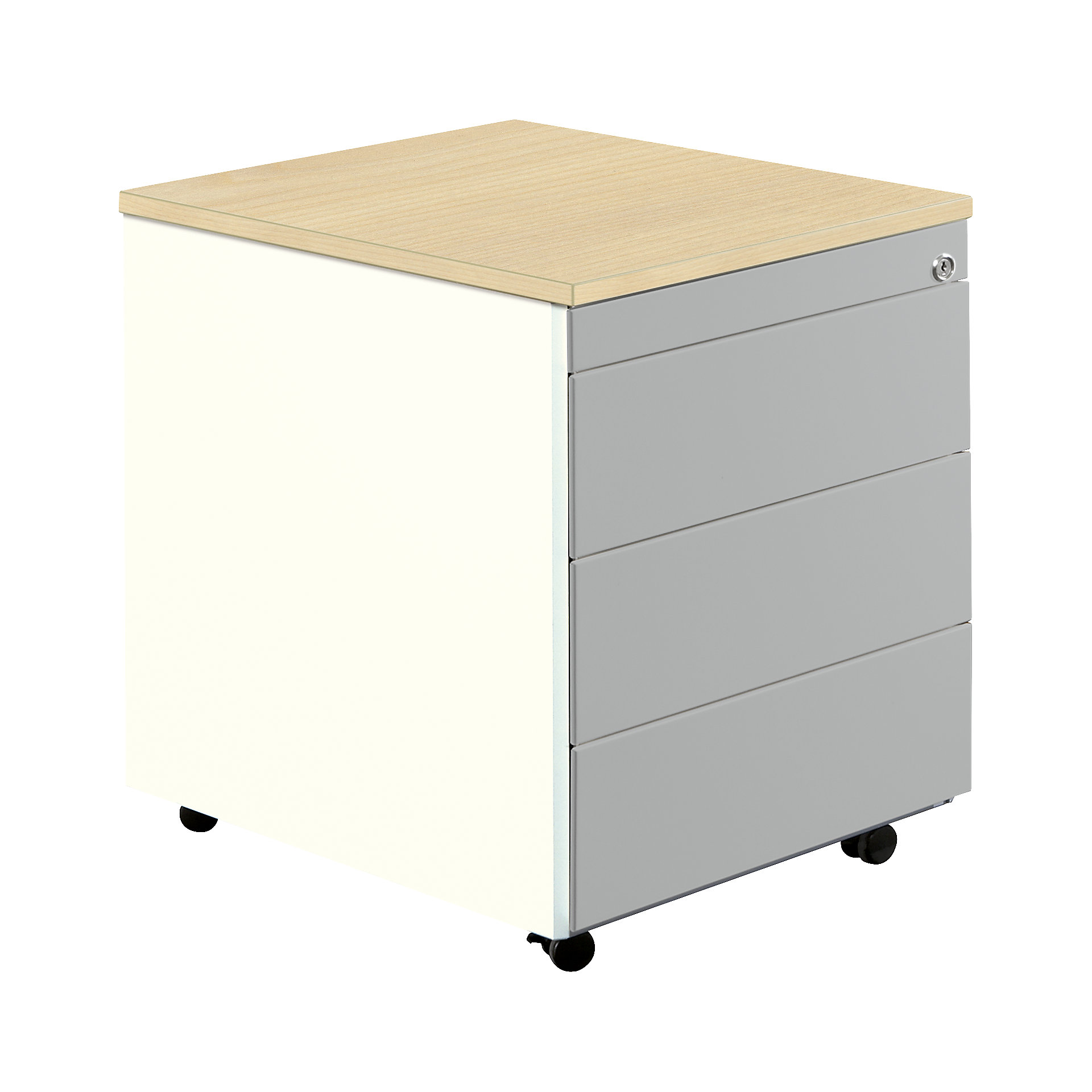 mauser Drawer pedestal with castors HxD 579 x 600 mm, plastic top, 3