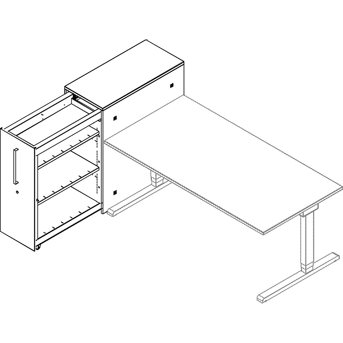 Full height drawer cupboard – mauser (Product illustration 3)-2